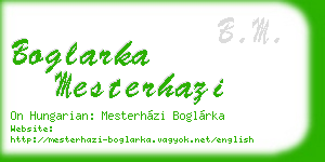 boglarka mesterhazi business card