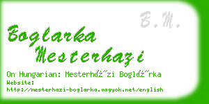 boglarka mesterhazi business card